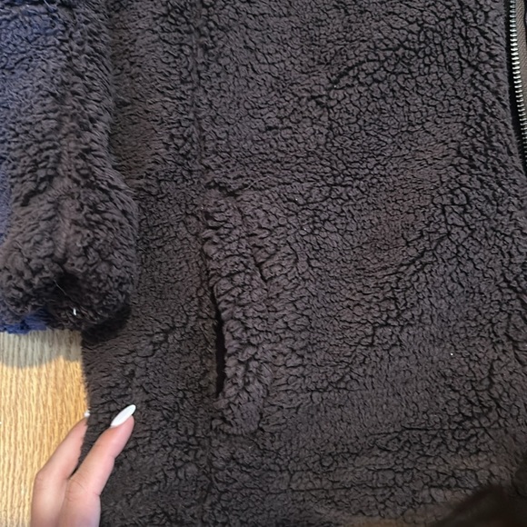 Free People Raya Cozy Coat in Chocolate Merlot - Picture 6 of 8